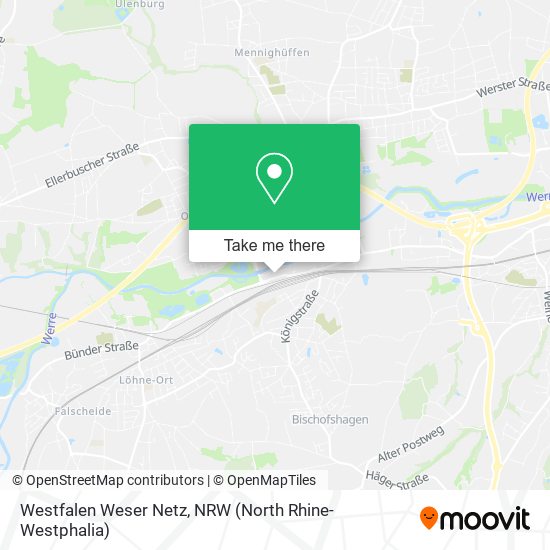 Westfalen Weser Netz map