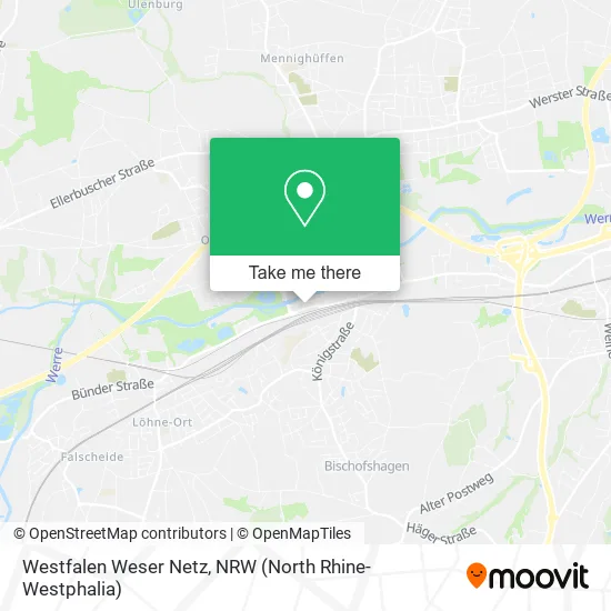Карта Westfalen Weser Netz