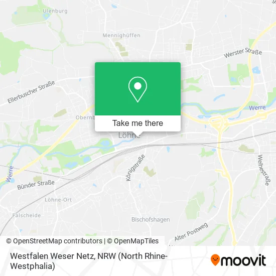 Карта Westfalen Weser Netz