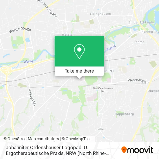 Карта Johanniter Ordenshäuser Logopäd. U. Ergotherapeutische Praxis