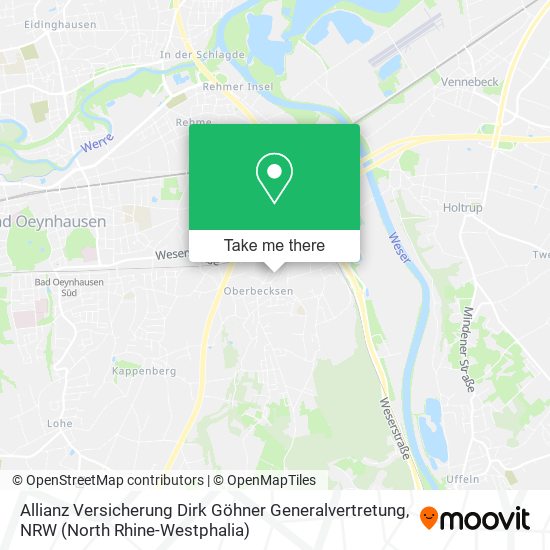 Карта Allianz Versicherung Dirk Göhner Generalvertretung