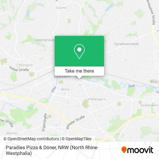 Карта Paradies Pizza & Döner