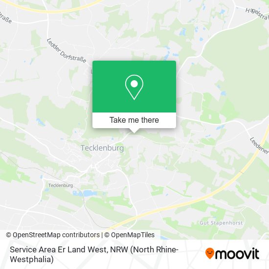 Service Area Er Land West map