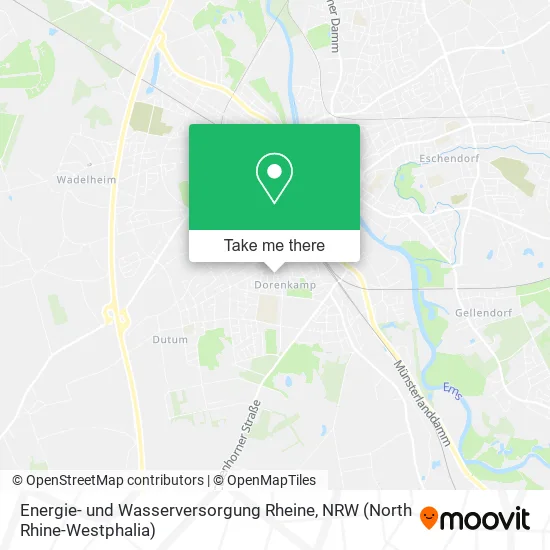 Карта Energie- und Wasserversorgung Rheine