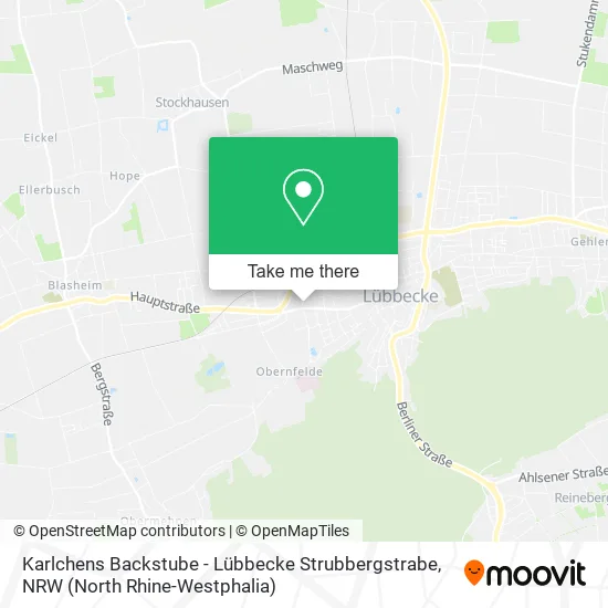 Карта Karlchens Backstube - Lübbecke Strubbergstrabe