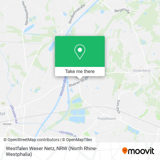 Westfalen Weser Netz map