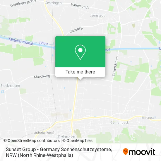 Карта Sunset Group - Germany Sonnenschutzsysteme