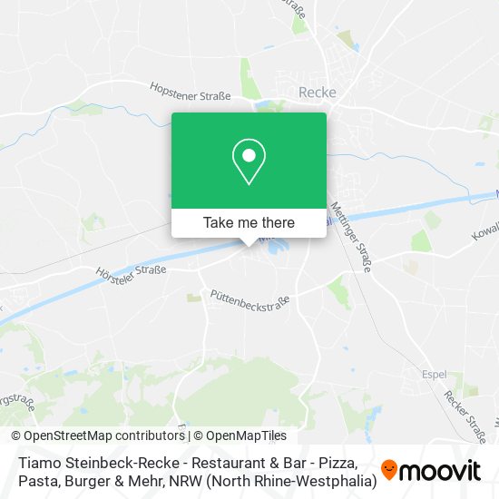 Tiamo Steinbeck-Recke - Restaurant & Bar - Pizza, Pasta, Burger & Mehr map