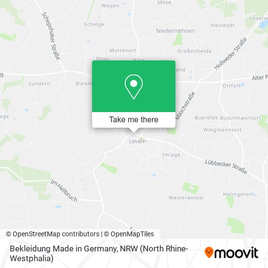 Bekleidung Made in Germany map