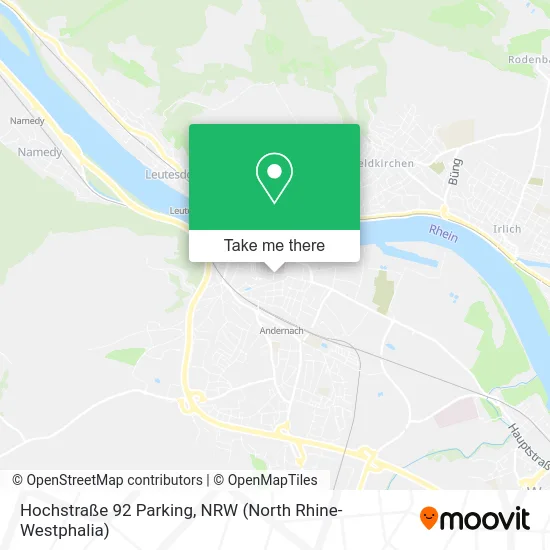 Карта Hochstraße 92 Parking