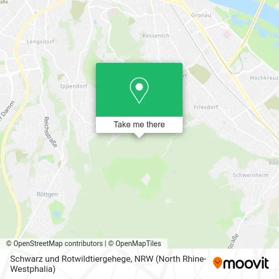 Карта Schwarz und Rotwildtiergehege