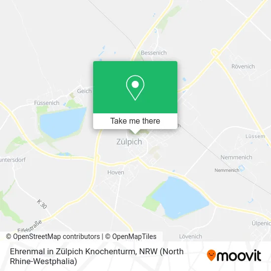 Карта Ehrenmal in Zülpich Knochenturm