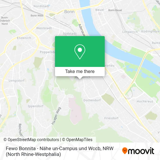 Карта Fewo Bonnita - Nähe un-Campus und Wccb