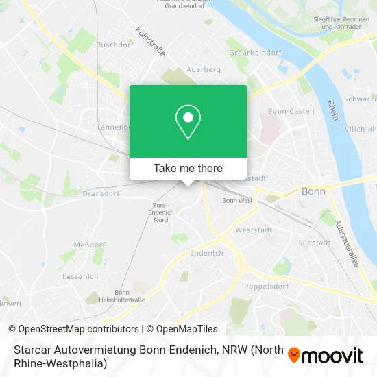 Карта Starcar Autovermietung Bonn-Endenich