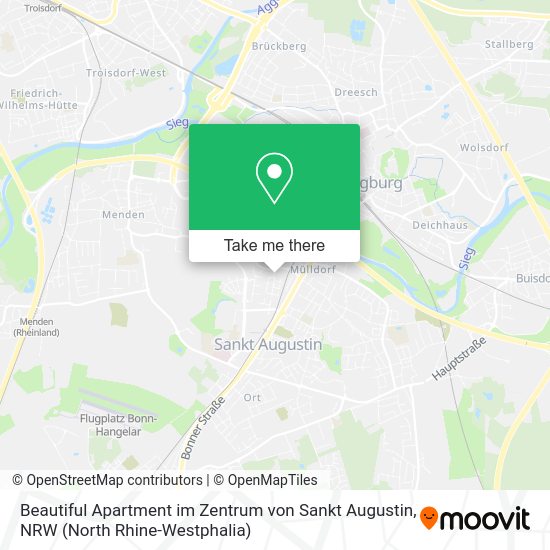 Карта Beautiful Apartment im Zentrum von Sankt Augustin