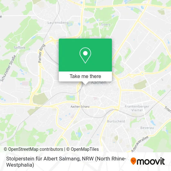 Карта Stolperstein für Albert Salmang