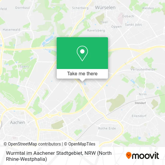 Карта Wurmtal im Aachener Stadtgebiet