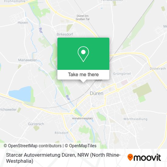 Карта Starcar Autovermietung Düren