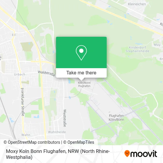 Карта Moxy Koln Bonn Flughafen