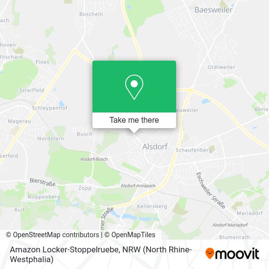 Карта Amazon Locker-Stoppelruebe