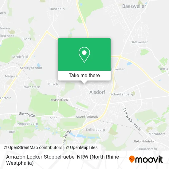 Карта Amazon Locker-Stoppelruebe