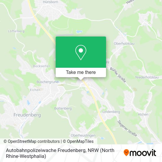 Карта Autobahnpolizeiwache Freudenberg