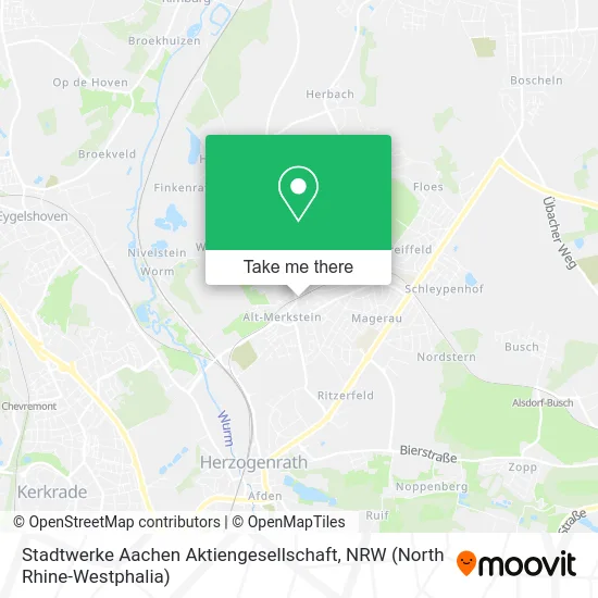 Карта Stadtwerke Aachen Aktiengesellschaft