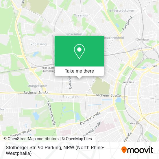 Карта Stolberger Str. 90 Parking
