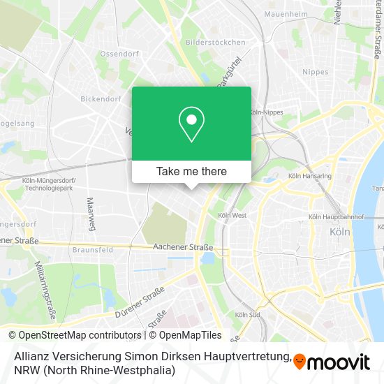 Карта Allianz Versicherung Simon Dirksen Hauptvertretung