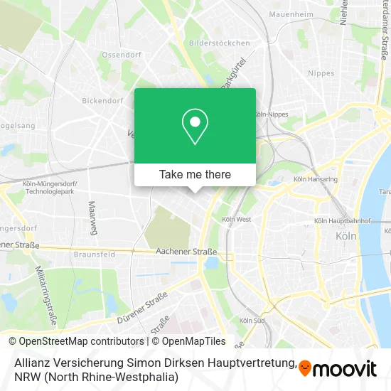 Карта Allianz Versicherung Simon Dirksen Hauptvertretung