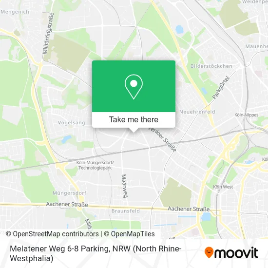 Карта Melatener Weg 6-8 Parking