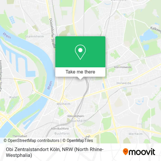 Карта Obi Zentralstandort Köln