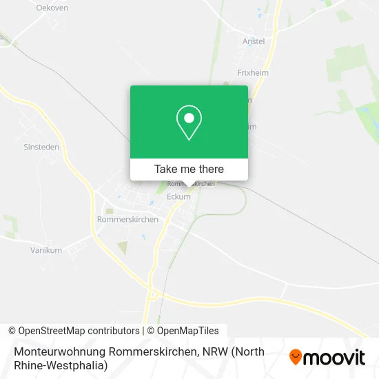 Monteurwohnung Rommerskirchen map