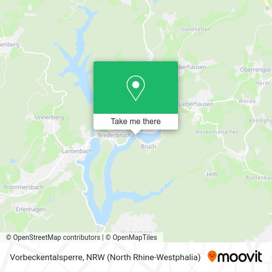 Карта Vorbeckentalsperre