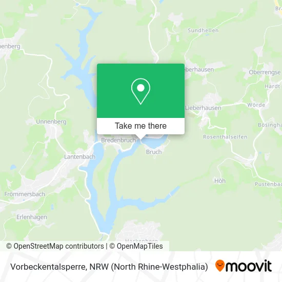 Карта Vorbeckentalsperre