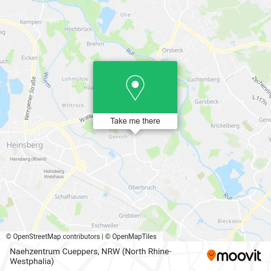 Карта Naehzentrum Cueppers
