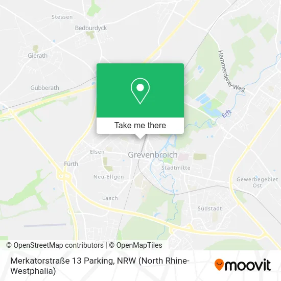 Карта Merkatorstraße 13 Parking