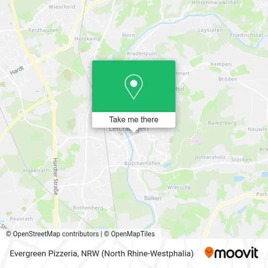 Pizzeria Evergreen map