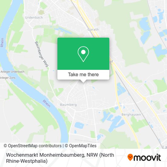 Карта Wochenmarkt Monheimbaumberg
