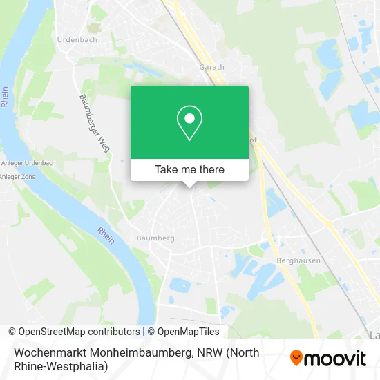 Карта Wochenmarkt Monheimbaumberg