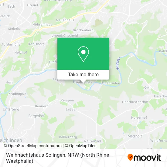 Weihnachtshaus Solingen map