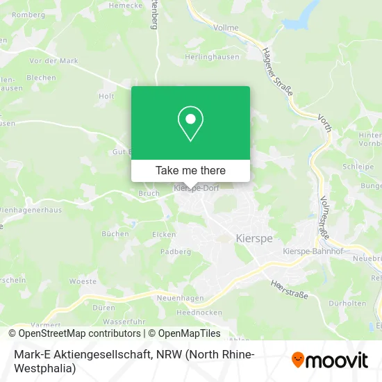 Карта Mark-E Aktiengesellschaft