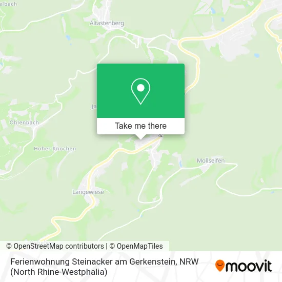 Карта Ferienwohnung Steinacker am Gerkenstein