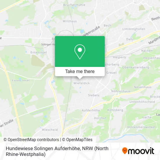 Карта Hundewiese Solingen Aufderhöhe