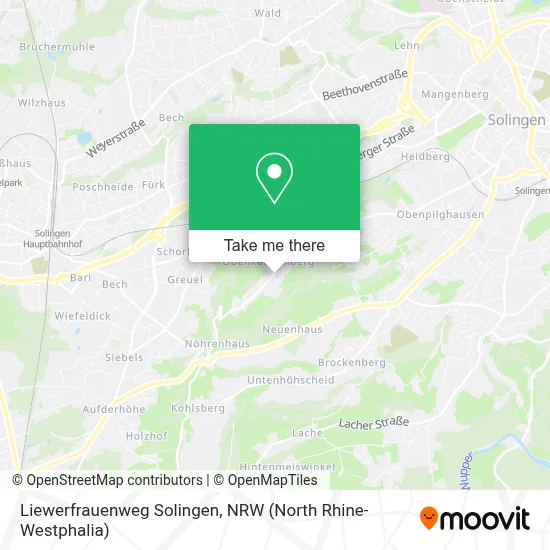 Liewerfrauenweg Solingen map