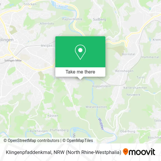Карта Klingenpfaddenkmal