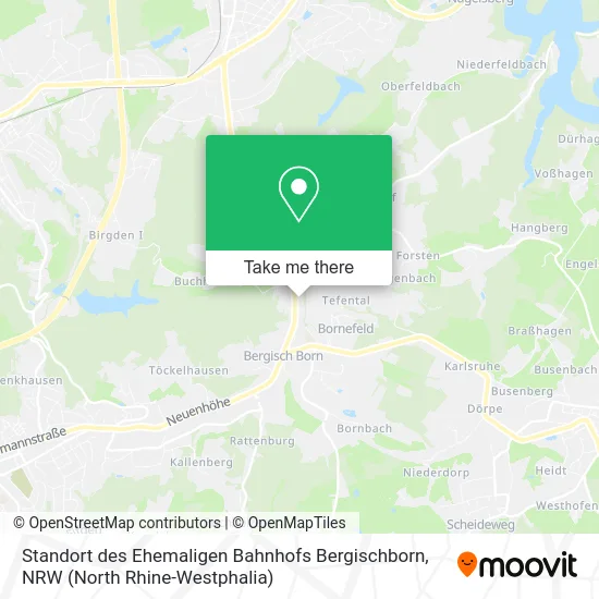 Карта Standort des Ehemaligen Bahnhofs Bergischborn