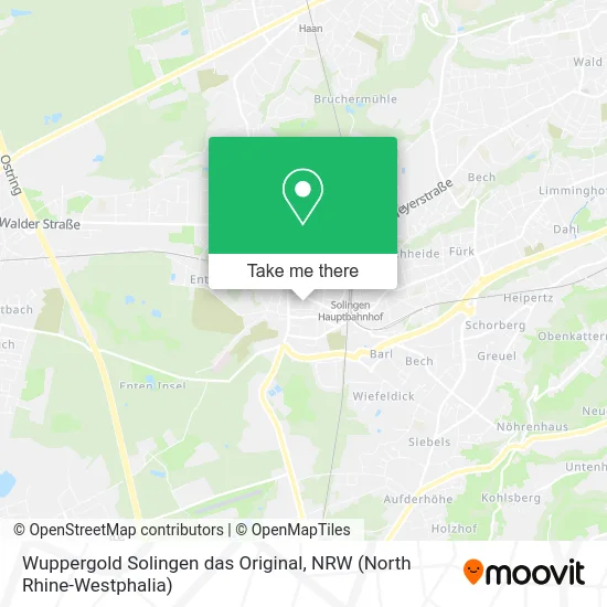 Карта Wuppergold Solingen das Original