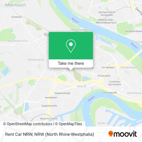 Rent Car NRW map