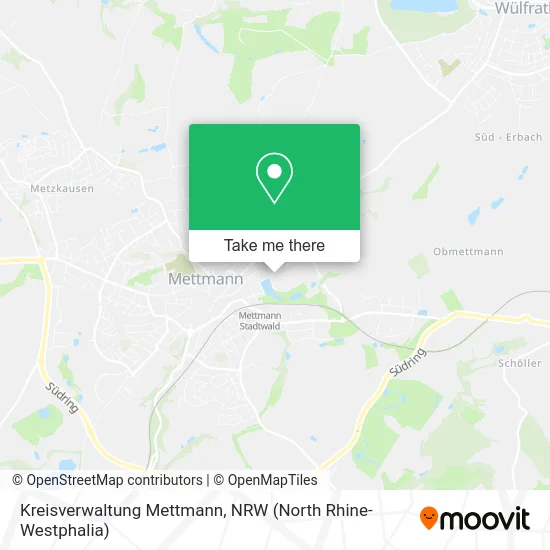 Карта Kreisverwaltung Mettmann